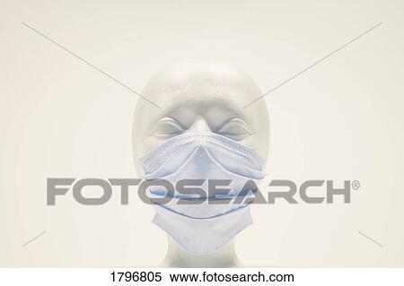 Mannequin wearing surgical mask View Large Photo Image Stock Photography - Mannequin wearing surgical mask. Fotosearch