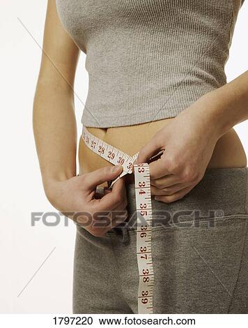 Stock Image - Measuring waist-line. Fotosearch