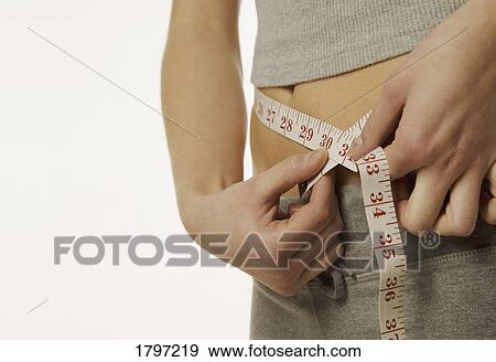 Stock Photo - Measuring waist-line. Fotosearch