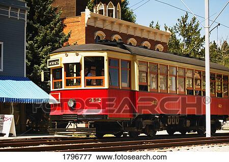 Old-fashioned trolley car View Large Photo Image Stock Photo - Old-fashioned trolley car. Fotosearch