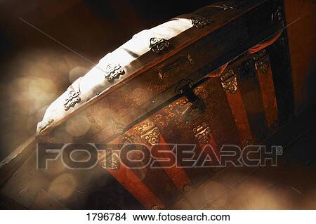 Old wooden trunk View Large Photo Image Picture - Old wooden trunk. Fotosearch