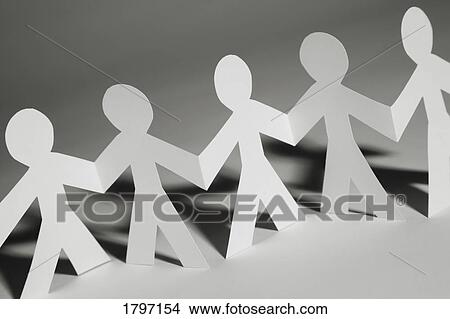 Picture - Paper cut-outs of people. Fotosearch
