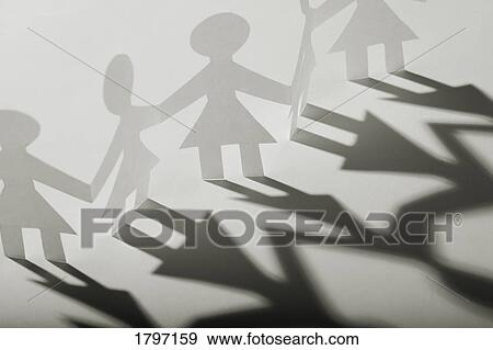 Stock Photo - Paper cut-outs of people. Fotosearch