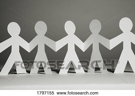 Stock Photography - Paper cut-outs of people. Fotosearch