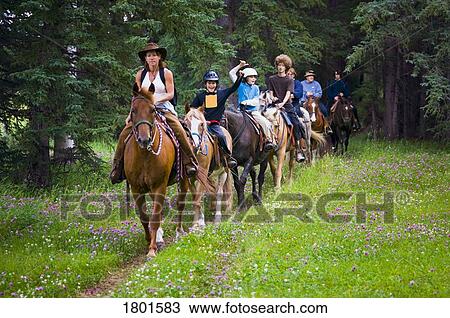 People on a trail ride View Large Photo Image Stock Image - People on a trail ride. Fotosearch