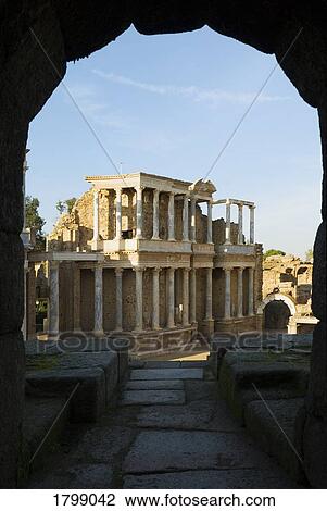 Stock Image - Roman Theatre at Merida, Spain. Fotosearch