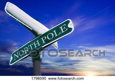 Signpost to the North Pole View Large Photo Image Stock Image - Signpost to the North Pole. Fotosearch