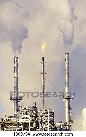 Picture - Smoke stacks. Fotosearch