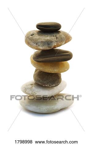 Stock Photo - Stack of stones. Fotosearch