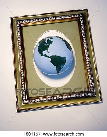 The globe in a frame View Large Photo Image Stock Photo - The globe in a frame. Fotosearch