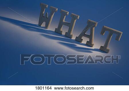 What in standing letters View Large Photo Image Picture - What in standing letters. Fotosearch