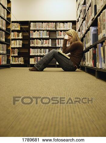 Stock Image - Woman reading. Fotosearch