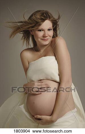 Picture - A pregnant woman . Fotosearch