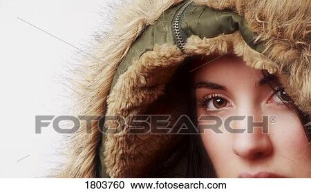 A woman in fur trimmed hood View Large Photo Image Stock Image - A woman in fur trimmed hood. Fotosearch