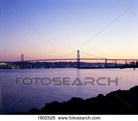 Stock Photograph - Angus L. Macdonald Bridge, Halifax, Nova Scotia. Fotosearch