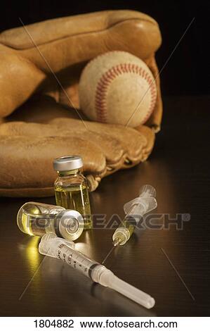 Baseball glove with syringes and vials View Large Photo Image Stock Image - Baseball glove with syringes and vials. Fotosearch