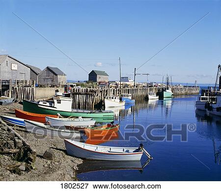 Boats docked at Halls Harbour, Nova Scotia View Large Photo Image Stock Photo - Boats docked at Halls Harbour, Nova Scotia. Fotosearch