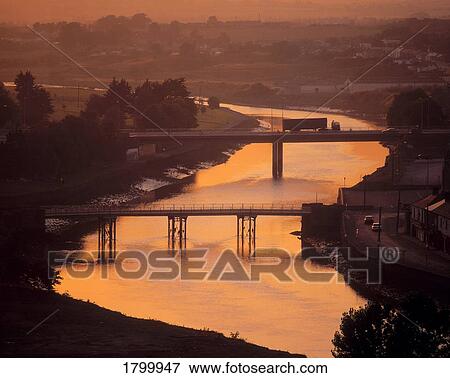Bridges over the River Boyne in Drogheda, County Louth, Ireland View Large Photo Image Stock Photo - Bridges over the River Boyne in Drogheda, County Louth, Ireland. Fotosearch
