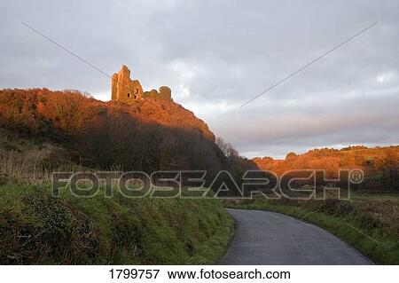 Castle at Dunhill, Co Waterford, Ireland View Large Photo Image Stock Photo - Castle at Dunhill, Co Waterford, Ireland. Fotosearch