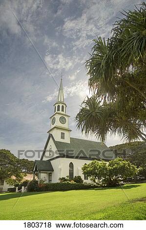 Stock Photo - Church, Wailuku, Maui, Hawaii, USA. Fotosearch