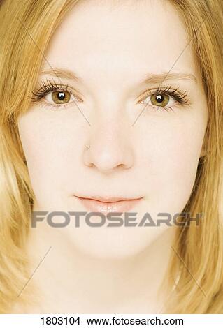 Picture - Close up of woman's face. Fotosearch