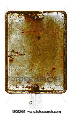 Stock Photography - Closeup of rusty old street sign . Fotosearch