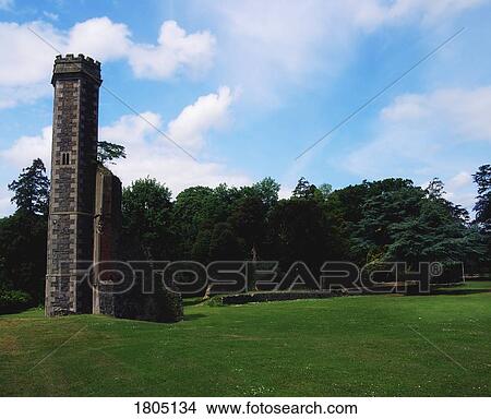 Co Antrim, Remains of Antrim Castle, Built 17th C. burned in 1922, View Large Photo Image Picture - Co Antrim, Remains of Antrim Castle, Built 17th C. burned in 1922,. Fotosearch