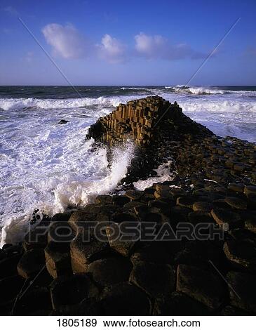 Co Antrim, The Giant's Causeway, Ireland View Large Photo Image Stock Photo - Co Antrim, The Giant's Causeway, Ireland. Fotosearch