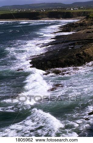 Co Clare, Doonbeg, White Strand, Ireland View Large Photo Image Stock Image - Co Clare, Doonbeg, White Strand, Ireland. Fotosearch
