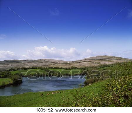 Stock Image - Co Clare. The Burren, Near Mullaghmore Mountain, Ireland. Fotosearch