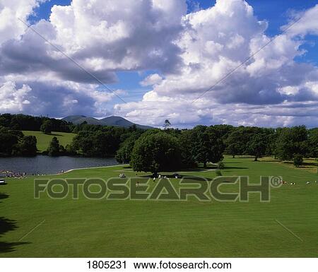 Co Down, Castlewellan Arboretum, and Lake from the Castle, Ireland View Large Photo Image Stock Image - Co Down, Castlewellan Arboretum, and Lake from the Castle, Ireland. Fotosearch