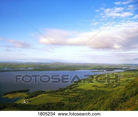 Co Fermanagh, Lower Lough Erne, From Magho Cliffs, Ireland View Large Photo Image Picture - Co Fermanagh, Lower Lough Erne, From Magho Cliffs, Ireland. Fotosearch
