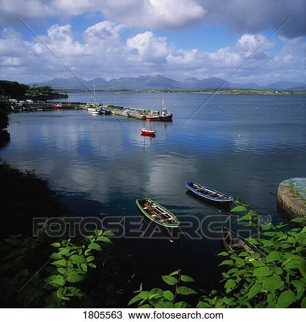 Co Galway, Roundstone Harbour, Ireland View Large Photo Image Stock Image - Co Galway, Roundstone Harbour, Ireland. Fotosearch