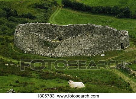 Co Kerry, Ring of Kerry, Staigue Fort, Ireland View Large Photo Image Stock Image - Co Kerry, Ring of Kerry, Staigue Fort, Ireland. Fotosearch