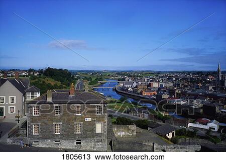 Stock Image - Co Louth, Drogheda from the Millmount Museum in F/G, Ireland. Fotosearch