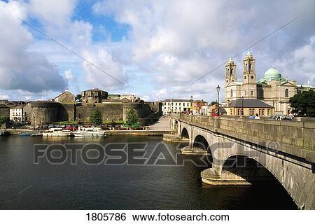 Co Westmeath, Athlone Castle And Bridge, Over River Shannon, Ireland View Large Photo Image Stock Photograph - Co Westmeath, Athlone Castle And Bridge, Over River Shannon, Ireland. Fotosearch