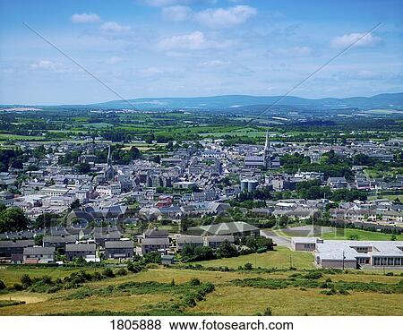 Stock Photo - Co Wexford, Enniscorthy, View from Vinegar Hill, Ireland. Fotosearch