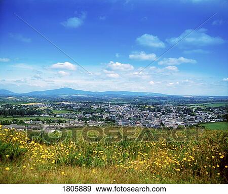 Co Wexford, Enniscorthy, View from Vinegar Hill, Ireland View Large Photo Image Stock Photo - Co Wexford, Enniscorthy, View from Vinegar Hill, Ireland. Fotosearch