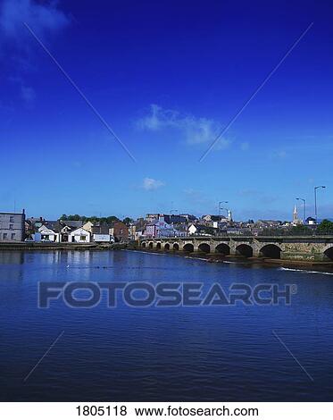 Stock Photo - Co Wicklow, Arklow Harbour, and the Avoca River, Ireland. Fotosearch