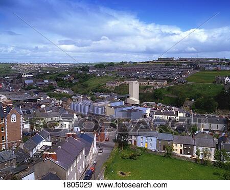 Stock Photo - Cork City, Blackpool from Shandon Bells, Smithwicks Brewery foreground,. Fotosearch