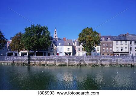 Cork City, River Lee and Quayside, Ireland View Large Photo Image Stock Image - Cork City, River Lee and Quayside, Ireland. Fotosearch