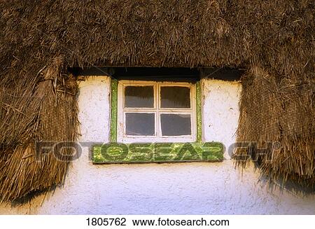 Stock Image - Cottage Details, Ireland. Fotosearch