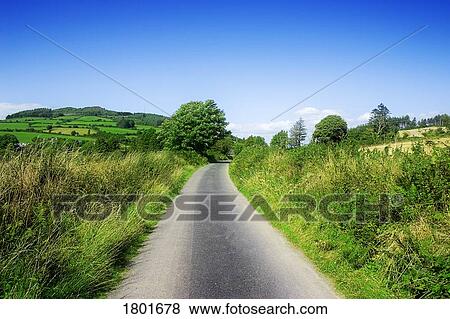 Country Road, Cuilcagh Cross Roads, Co Waterford, Ireland View Large Photo Image Stock Photo - Country Road, Cuilcagh Cross Roads, Co Waterford, Ireland. Fotosearch