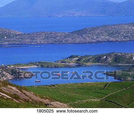 Stock Photography - County Kerry, Ring Of Kerry, Derrynane Harbour, Ireland. Fotosearch