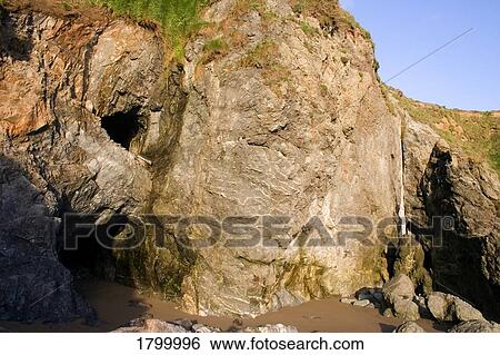 Exploratory Mining Galleries in Rocks, Lady's Cove, Copper Coast, Co Waterford, Ireland View Large Photo Image Stock Photograph - Exploratory Mining Galleries in Rocks, Lady's Cove, Copper Coast, Co Waterford, Ireland. Fotosearch