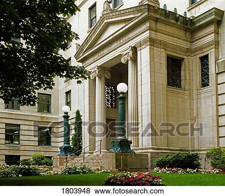 Stock Photo - Exterior of Montreal Board of Trade, Quebec, Canada. Fotosearch