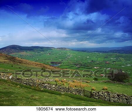 Picture - Fields from Slieve Gullion, Co Armagh, Ireland. Fotosearch