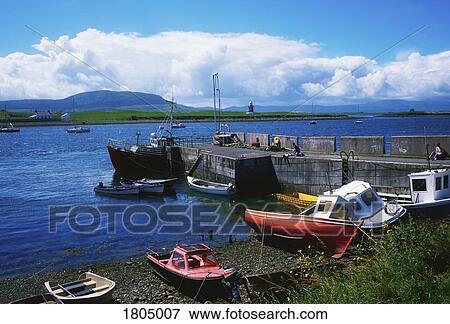 Stock Photo - Fishing Boats in County Sligo, Rosses Point, Ireland. Fotosearch