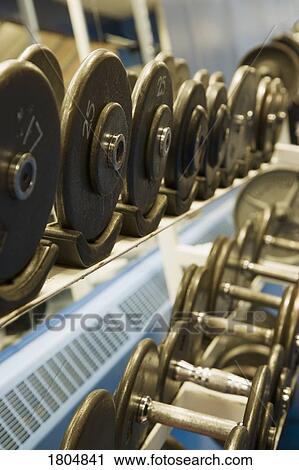 Stock Image - Free weights. Fotosearch