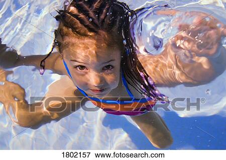 Girl in Swimming pool View Large Photo Image Stock Photo - Girl in Swimming pool . Fotosearch